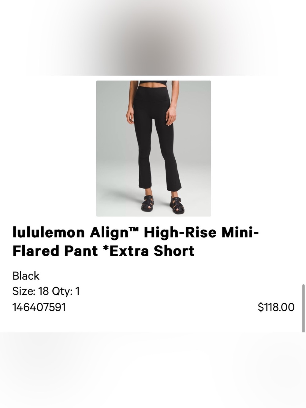 Lululemon Align High Rise Mini Flare Pant *extra short